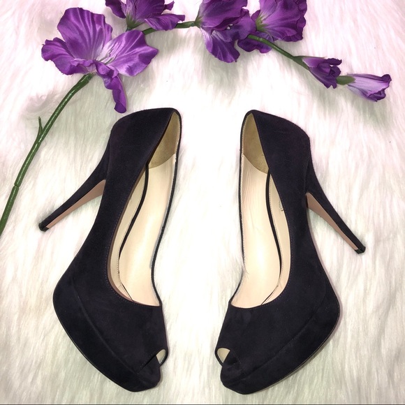 Prada Purple Suede PeepToe Platform Heel,Size-39(9 - Picture 3 of 15